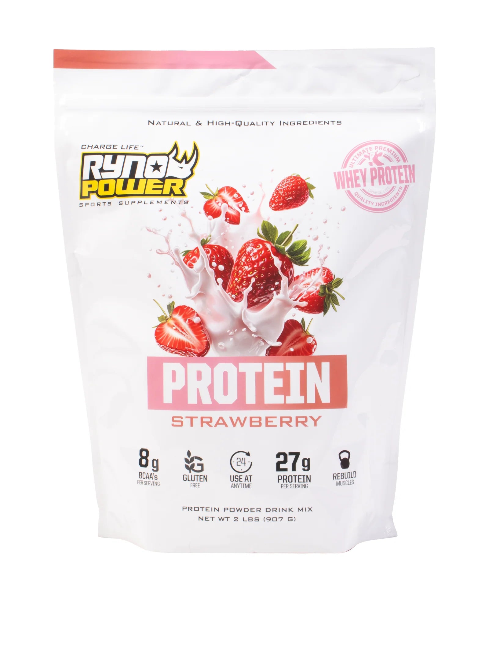 Ryno Power - Strawberry Whey Protein Powder