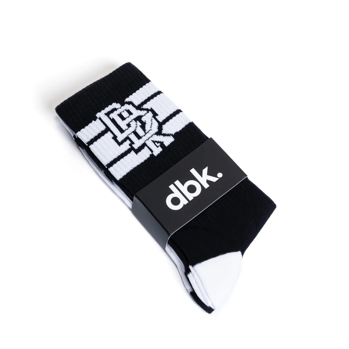 DBK Stacked Socks 2 Pack Black and White