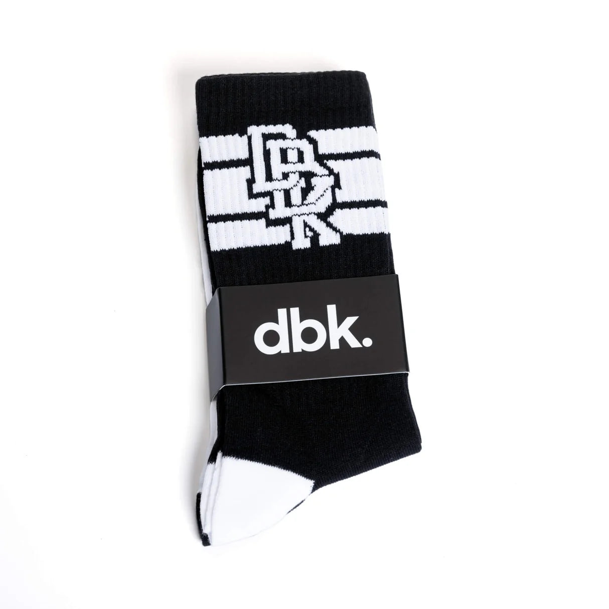 DBK Stacked Socks 2 Pack Black and White