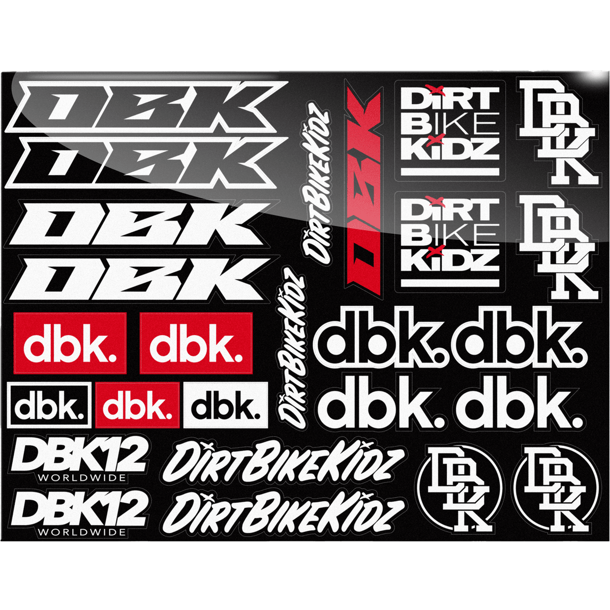 DBK Race Pack Sticker Sheet 8.5"X11"
