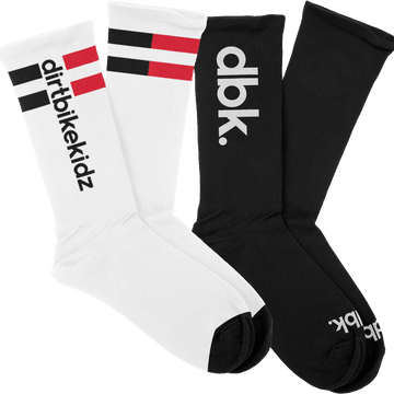 DBK Basic Socks 2 Pack White/Black