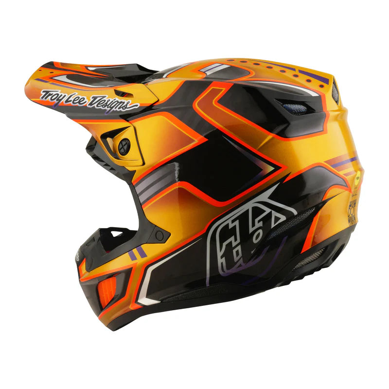 Troy Lee Designs SE5 Carbon Helmet Crest Gold