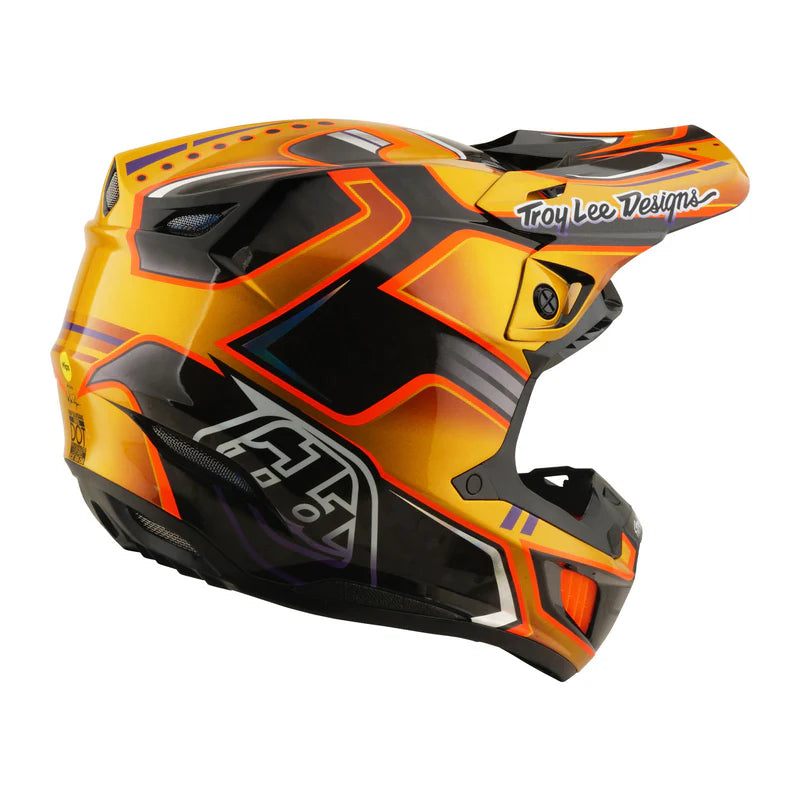 Troy Lee Designs SE5 Carbon Helmet Crest Gold