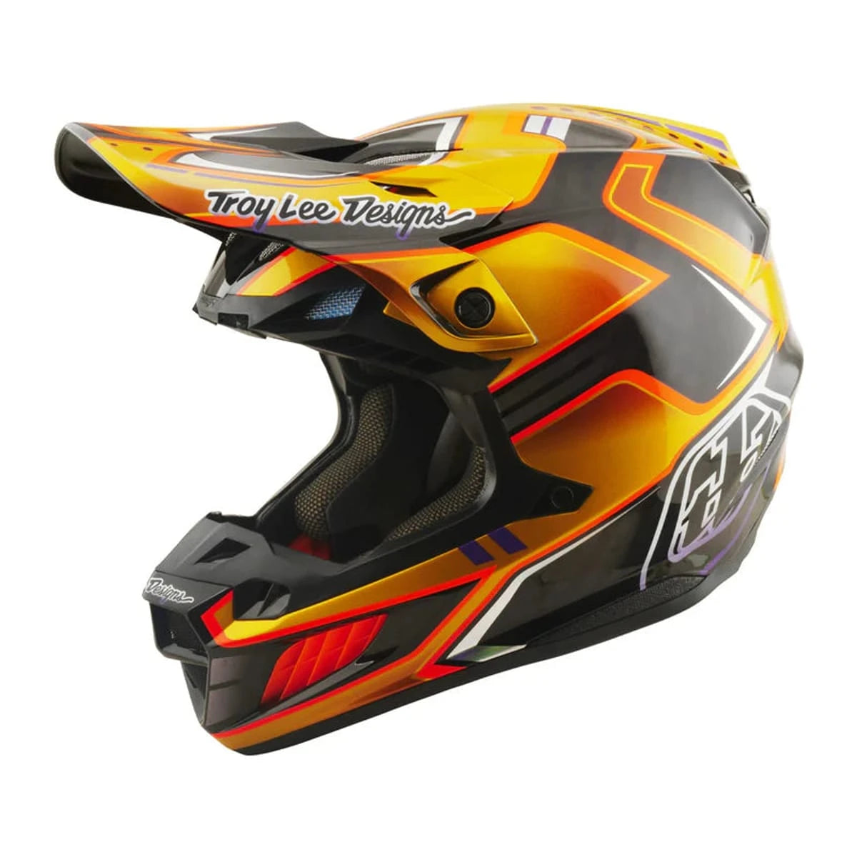 Troy Lee Designs SE5 Carbon Helmet Crest Gold - MOTODLVRD