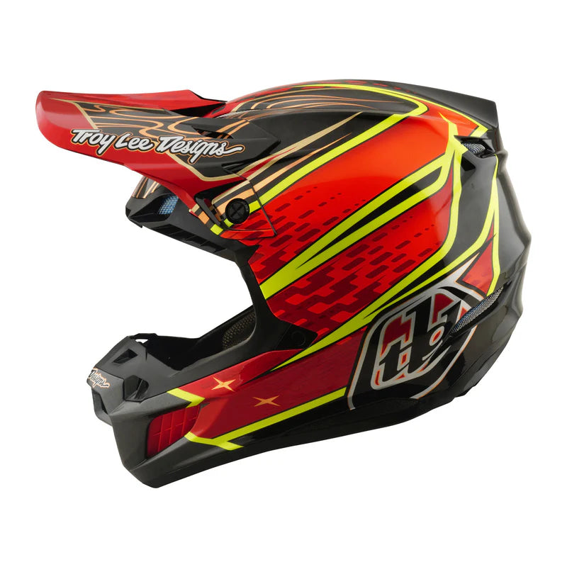 Troy Lee Designs SE5 Carbon Helmet Wings Red