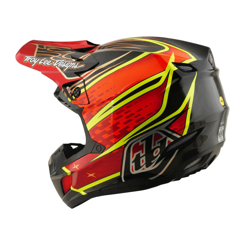 Troy Lee Designs SE5 Carbon Helmet Wings Red