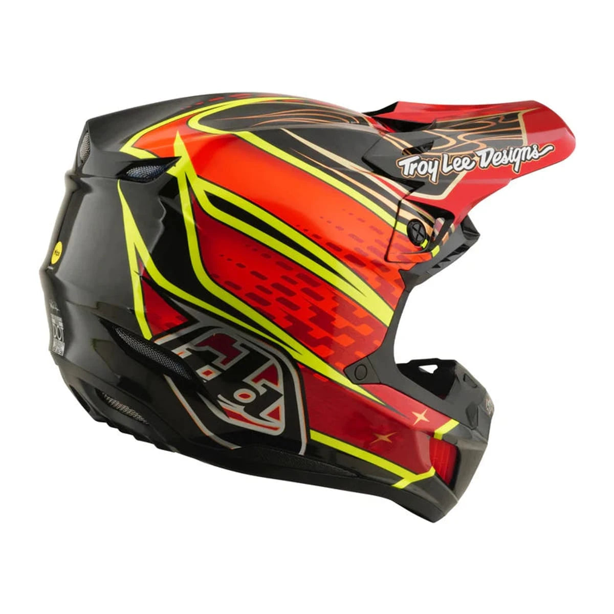 Troy Lee Designs SE5 Carbon Helmet Wings Red - MOTODLVRD