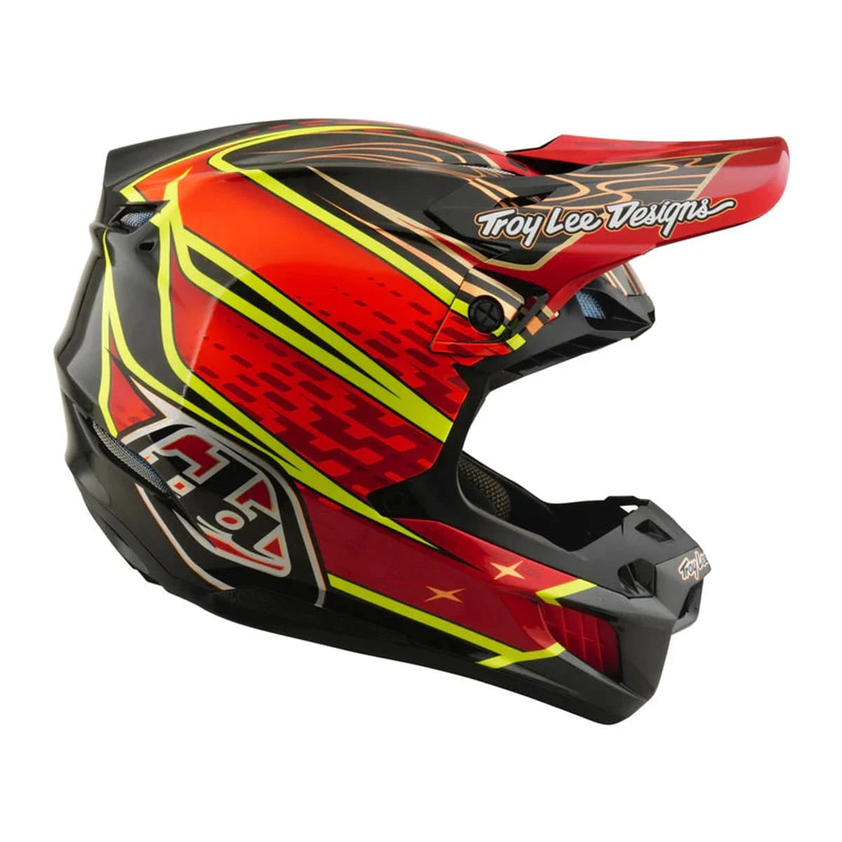 Troy Lee Designs SE5 Carbon Helmet Wings Red - MOTODLVRD