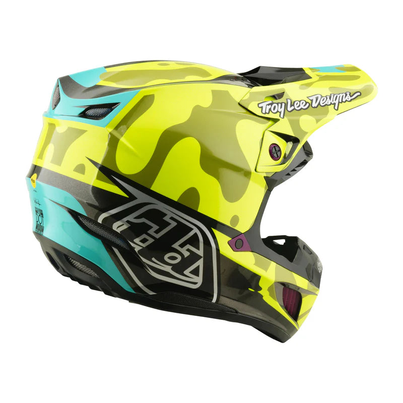 Troy Lee Designs SE5 Composite Helmet Myth Flo Yellow