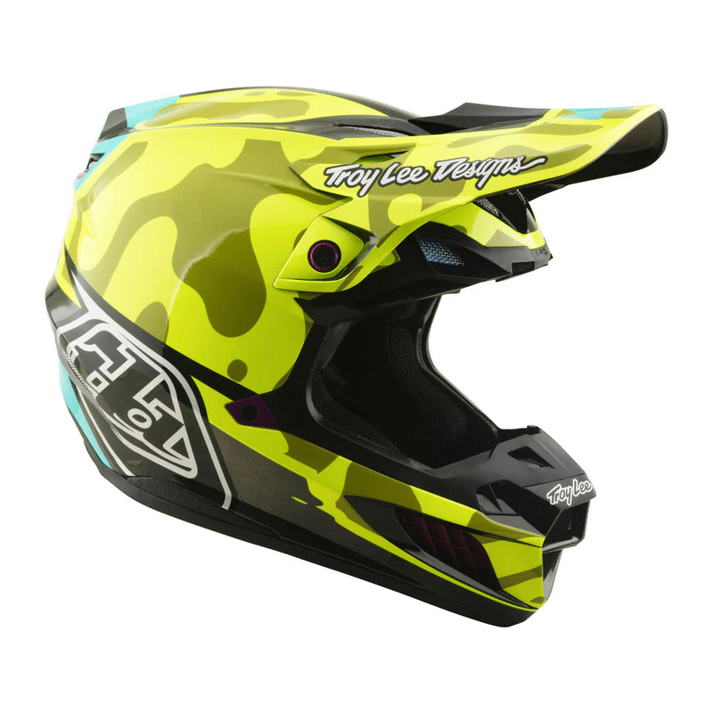 Troy Lee Designs SE5 Composite Helmet Myth Flo Yellow