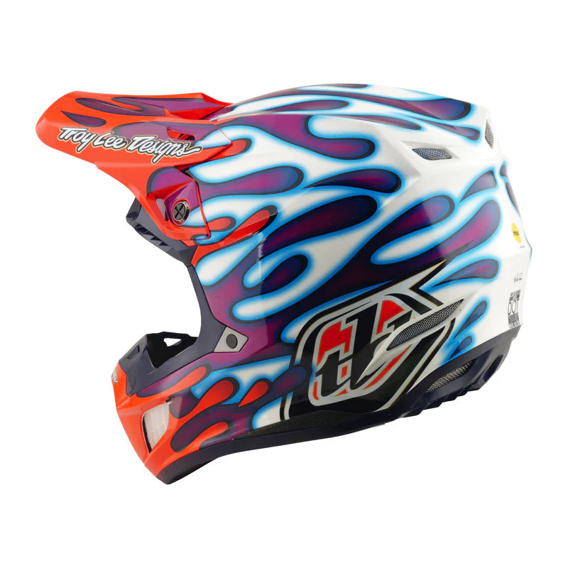 Troy Lee Designs SE5 Composite Helmet Overspray Violet / White