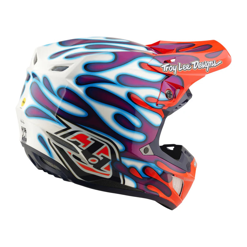 Troy Lee Designs SE5 Composite Helmet Overspray Violet / White