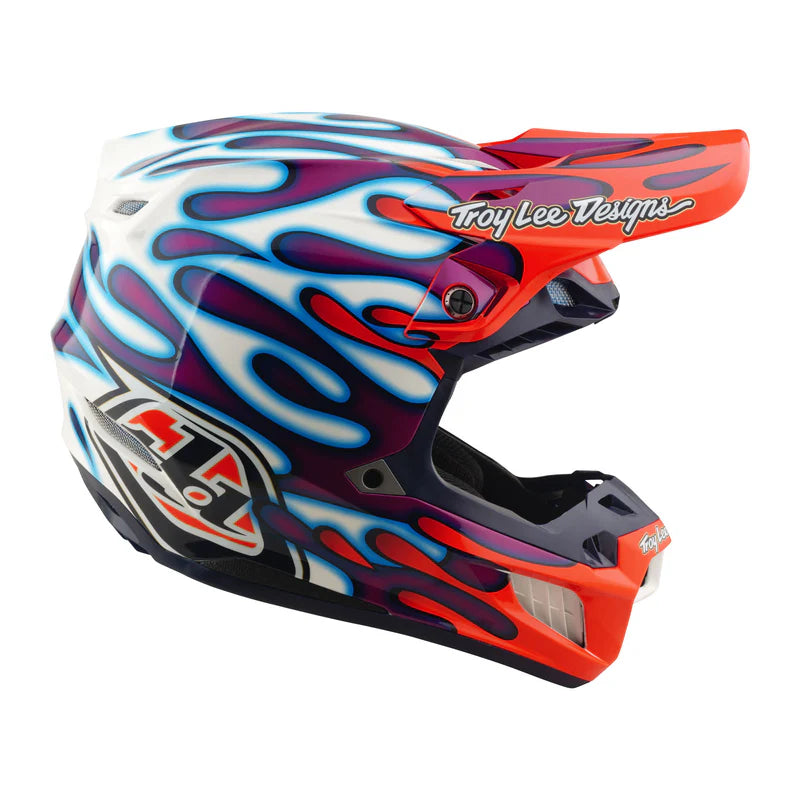 Troy Lee Designs SE5 Composite Helmet Overspray Violet / White