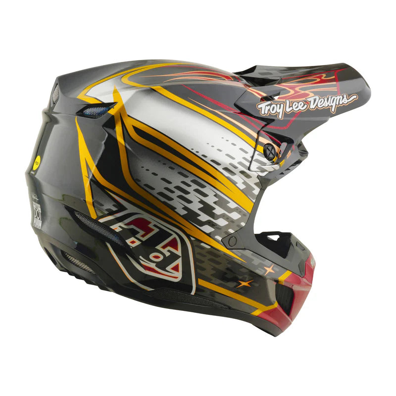 Troy Lee Designs SE5 Composite Helmet Wings Black / Black
