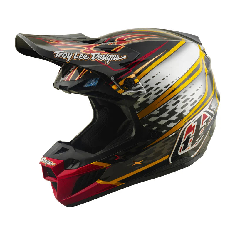 Troy Lee Designs SE5 Composite Helmet Wings Black / Black