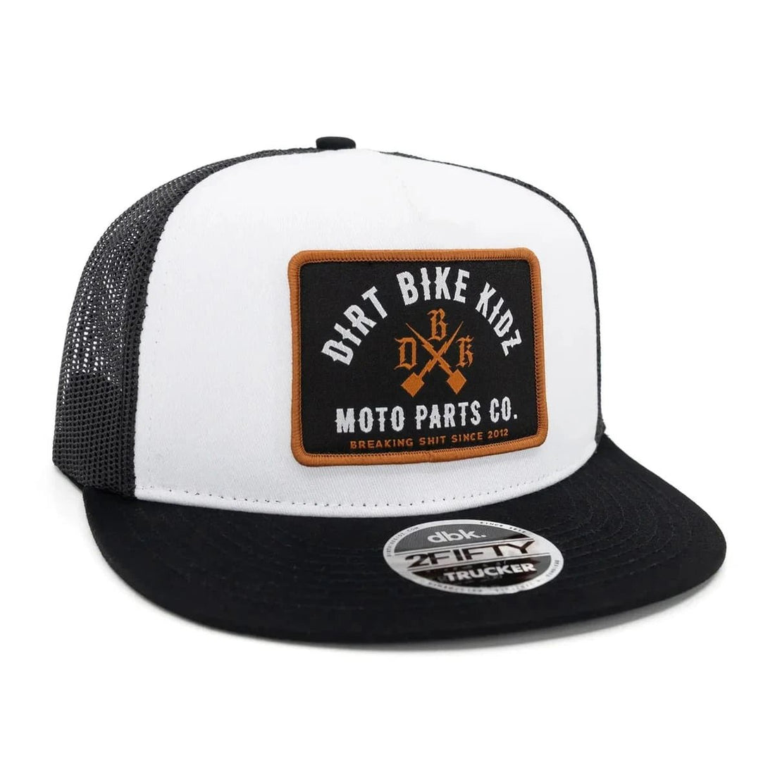 DBK MP Trucker Hat 2FIFTY Snapback White/Black - MOTODLVRD