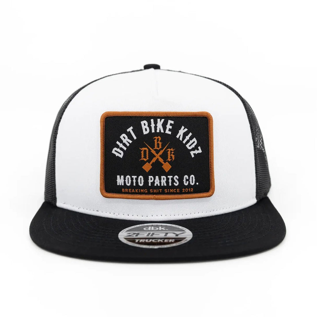 DBK MP Trucker Hat 2FIFTY Snapback White/Black - MOTODLVRD