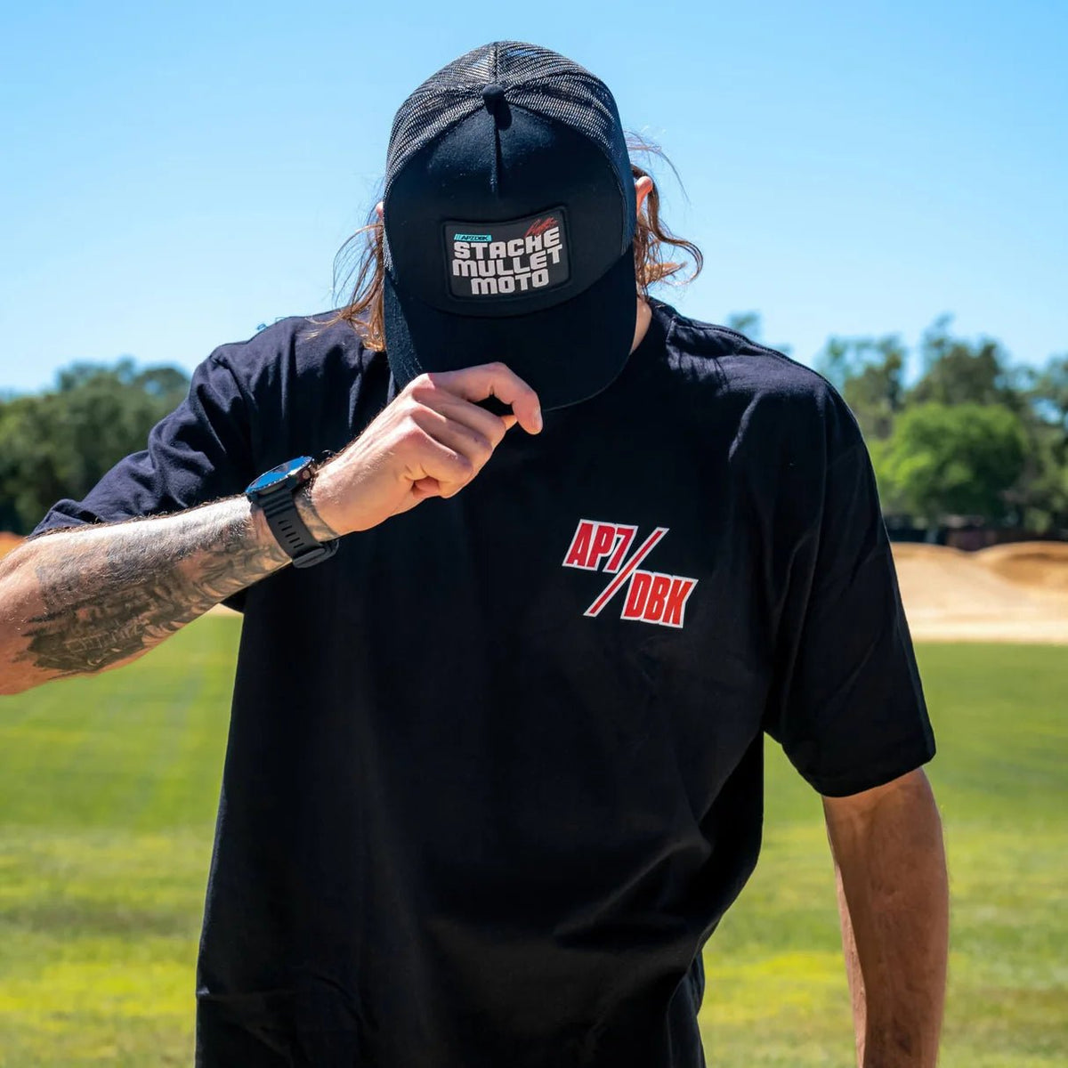 DBK Stache Mullet Moto 2Fifty Hat Black - MOTODLVRD