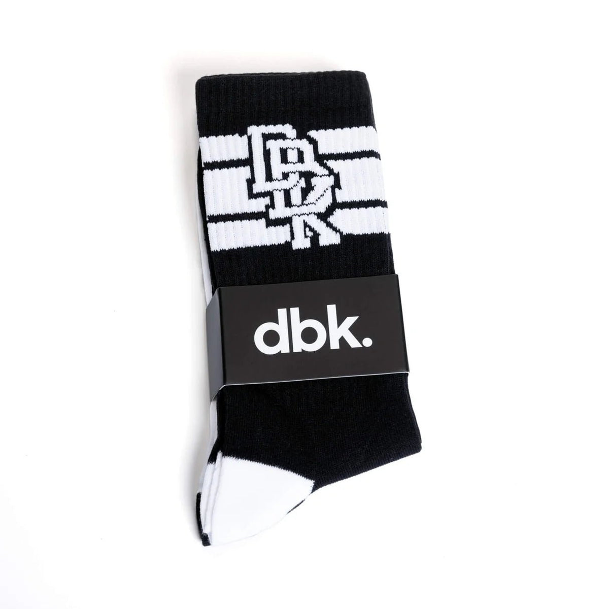 DBK Stacked Socks 2 Pack Black and White - MOTODLVRD