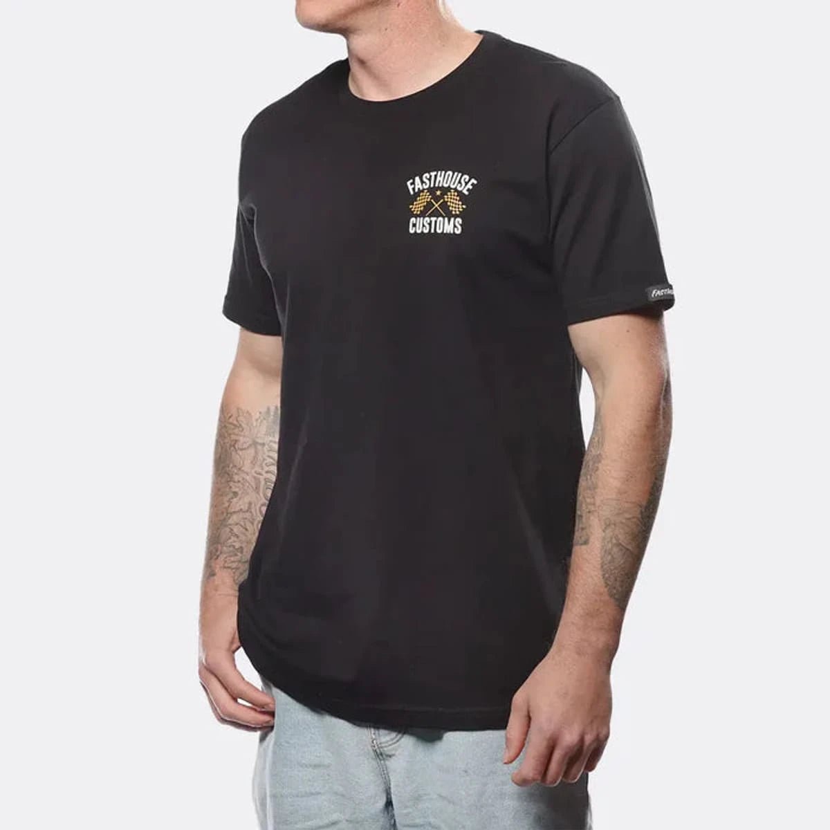 Fasthouse 68 Trick Tee - Black/Vintage Gold - MOTODLVRD