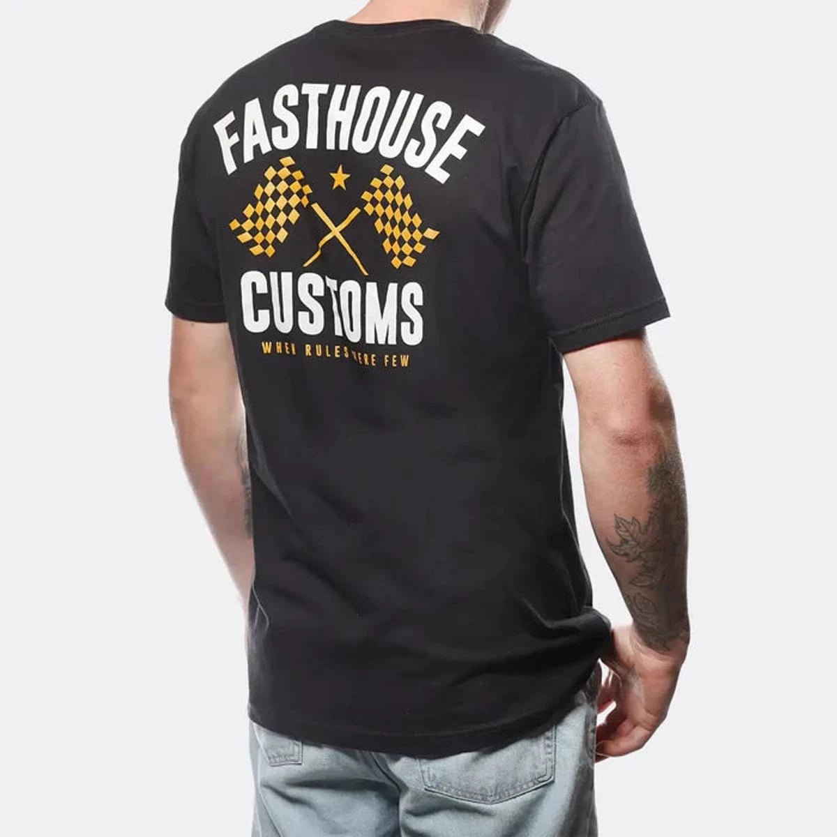 Fasthouse 68 Trick Tee - Black/Vintage Gold - MOTODLVRD